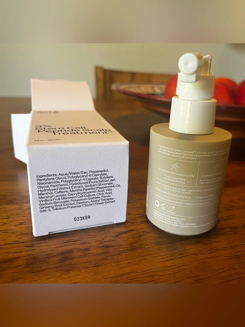 BNIB Act + Acre 3% stem cell peptide scalp treatment